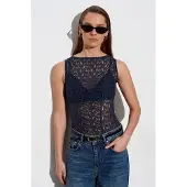 Dilvin Aansluitende Kant Mouwloze Blouse