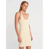 Dilvin Geribbelde bodycon minijurk