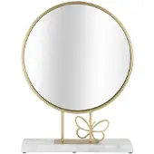 Kendra Home Butterfly tafelspiegelvan goud ijzer met marmeren voet