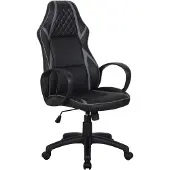 FurniTex CX-1093H - Bureaustoel - Zwart-grijs - Kunstleren bekleding - Kantelmechanisme