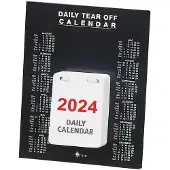 Merkloos Dagelijkse Afbreekbare Bureaukalender 2024 - 12 Maanden Referentie