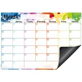 Merkloos Magnetische Droog Uitwisbare Kalender voor Organisatie