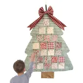 Merkloos Herbruikbare Stoffen Adventskalender in Kerstboomvorm