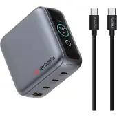Verbatim - Mini GaN Charger 4-port 140W with Display