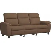 vidaXL Bankstel 2 pcs Bruin Stof