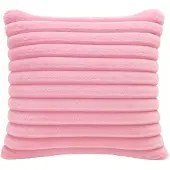 Fitizzio Pluche Kussenhoes 40x40cm - Streept & Zacht - Roze