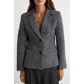 Trendyol TRENDYOLMİLLA Dames Grijs Gestructureerd Lang Getailleerd Blazers