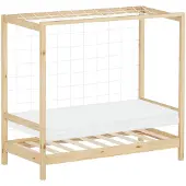 Merkloos Kinderbed met Voetbaldoel en Matras 70x140 cm
