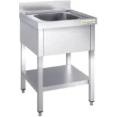 GOLDINOX RVS spoelbak 800x600 mm met 1 bak, model PREMIUM -