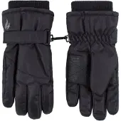Heat Holder Jongens Winter Fleece Gevoerde Thermische Ski Sneeuw Handschoenen - Zwart