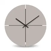 Dripio Wandklok, 40 cm, geruisloos, analoog, warmgrijs, MDF