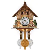 Dripio Klokkenhuis, wandklok, met automatische slinger en bel, MDF, 15x7 cm, CM010