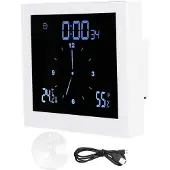 Dripio Digitale doucheklok, IP65, temperatuur-/vochtigheidsmeter, afteltimer, wit