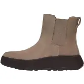 FitFlop Women F-Mode Suede Flatform Chelsea Boots Taupe-Schoenmaat 40