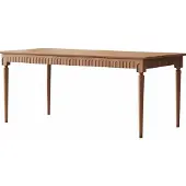 AEA Moderne houten eettafel, bruin, design, massief hout, voor de eetkamer