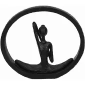 Home Styling Collection - Yoga figuur, h. 19,5 cm - zwart