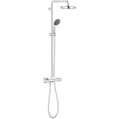 Dripio Douchesysteem Vitalio Start 210, met thermostaat, chroom, douchekop van 21 cm