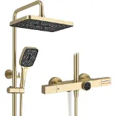 Dripio Thermostatische doucheset met regendouchekop, handdouche, 3 standen, 30x20 cm