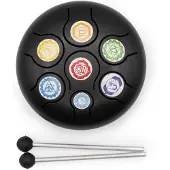 Ancient Wisdom Low Med Hapi Drum Black Chakra- 14x7cm