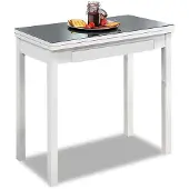 OEM Keuken tafel, metalen, rechthoekig, grijs, 80x40 cm, uitschuifbaar