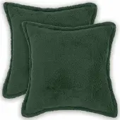 vidaXL Kussensloop 2 st HOUTEN Donkergroen 40 x 40 cm Bouclé