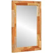Merkloos Massieve Houten Badkamerspiegel met Eiken Look