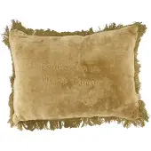 Zusss Cushion Velvet Geniet 35X25cm 100% Katoen Ochre