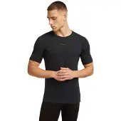 Icebreaker - M Merino 125 ZoneKnit SS Crewe Black voor Heren - Maat M - Zwart