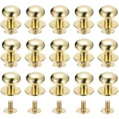 OEM 12 mm kogelkop-bouten, 15 stuks, lichtgoud