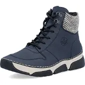 Rieker Veterlaarzen donkerblauw / bruin / wit