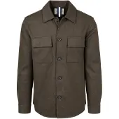 Profuomo Overshirt bruin met borstzak