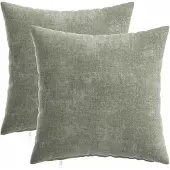 vidaXL Kussensloop 2 st HEERLEN Groen 35 x 35 cm Chenille Stof