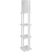 Opviq , Nora SMK, vloerlamp, wit, van MDF, 21 x 21 x 135 cm