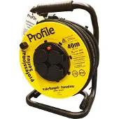 Profile kabelhaspel 3G2.5 neopreen 40m - IP44 - 4 stopcontacten