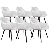 DS4U - Flavio armstoel - Set van 6 - Lichtgrijs - Stof