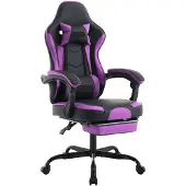 Selius Gaming Stoel Paars - Ergonomische Gamestoel en Bureaustoel met Lendensteun