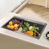 Selius RVS Wasbak - Spoelbak - Keukenspoelbak - Spoeltafel - Roestvrijstalen Wasbak