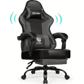 Selius Gokstoel - Ergonomische Game Stoel met Voetensteun en Lendenkussen