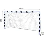 Selius Voetbaldoel 305 x 201 cm Zwart-Wit - Draagbaar Jeugdvoetbaldoel