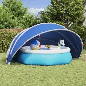 Selius Zwembadkoepel 500x500x236 cm – Blauw – Zwembadoverkapping – Zwembadtent – Pool Cover – Lichtgewicht Kunststof