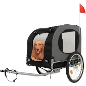 Selius Hondenfietskar voor Kleine en Middelgrote Honden – Lichtgewicht Metalen Frame – Donkergrijs