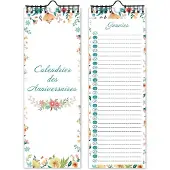 OCreon Verjaardagskalender - Eeuwigdurende kalender voor kinderen - Kantoor - Familie (lichtgroen)