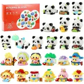 OCreon Adventkalender 2026 kinderen Mini Bouwsteentjes (Panda)