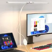 COMELY LED bureaulamp, dimbaar, 16W, 75cm, 2-delig, inklapbaar, met klem, 1800 lumen