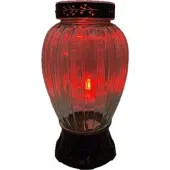 Ignis Zonne-energie Grafsteenlamp Glas met LED Vlam - Sfeervol & Duurzaam