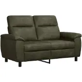vidaXL Bankstel 2 pcs Leger Groen Kunst Suède Leer