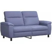 vidaXL Bankstel 2 pcs Jeans Blauw Stof