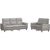 vidaXL Bankstel 2 pcs Wolkgrijs Stof