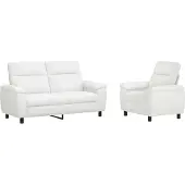 vidaXL Bankstel 2 pcs Wit Stof