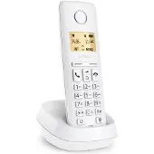 Gigaset PURE 100, analoge/DECT-telefoon, draadloze headset, luidsprekerfunctie, 50 nummers, nummerherkenning, wit